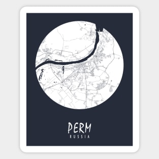 Perm, Russia City Map - Full Moon Magnet